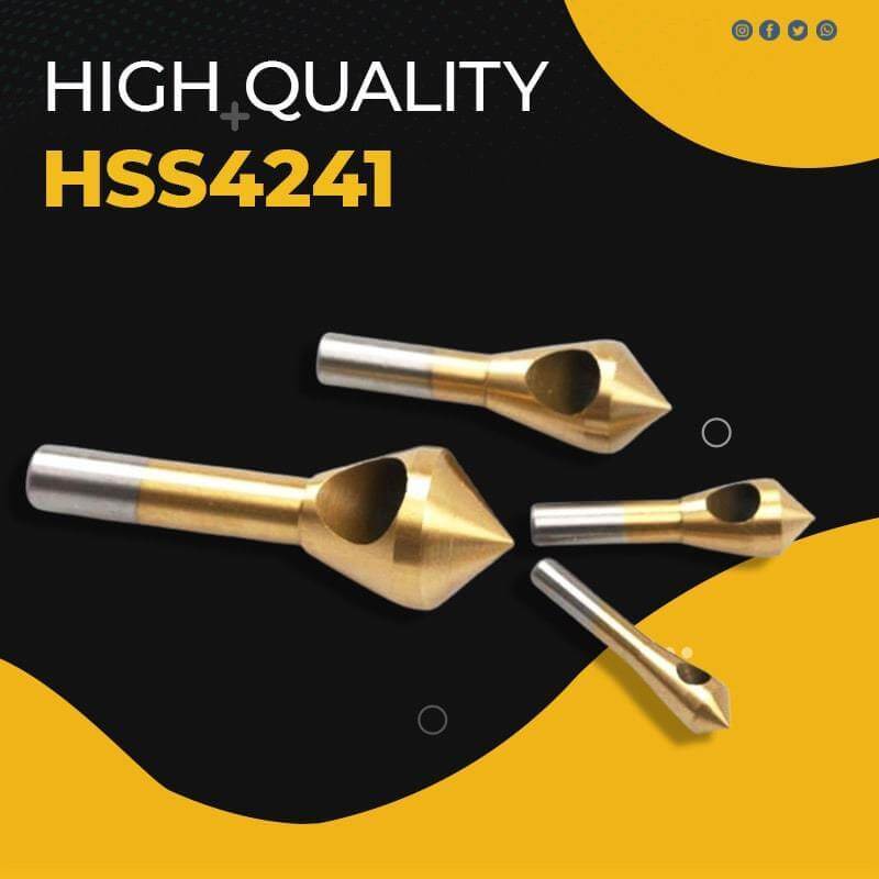 aakip™-🔥Titanium Coated Countersink Chamfer Tool(4 PCS)