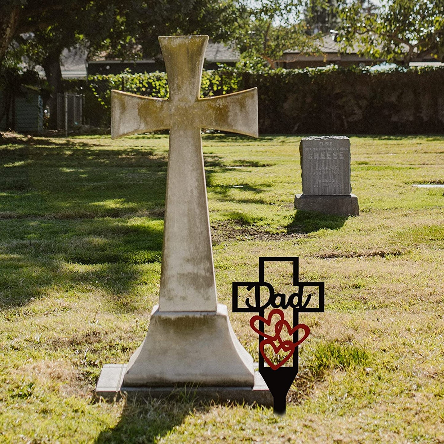 💖Cemetery Memorial Cross Stake for family member
