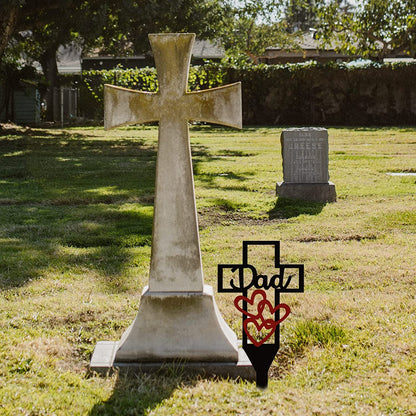 💖Cemetery Memorial Cross Stake for family member
