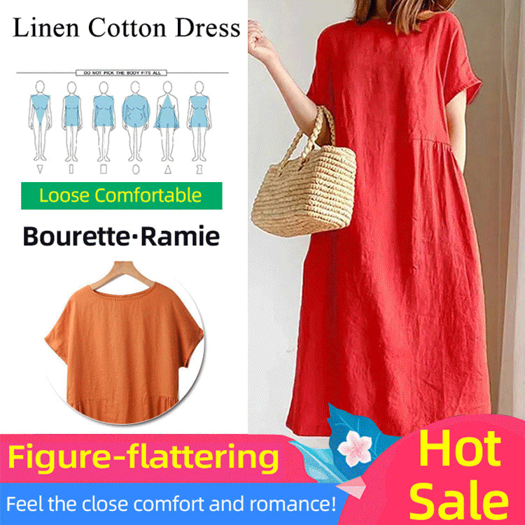 aakip™-🔥HOT SALE🔥 Japanese Style Linen Cotton Dress(50%OFF)