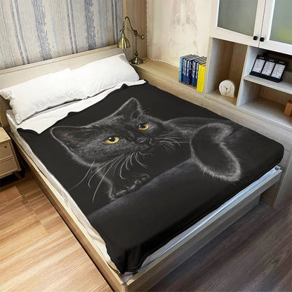 ⏳🎄Christmas Hot Sale - 49% Off!🔥30K+ SOLD🐱Black Cat All-Season Cozy Blanket