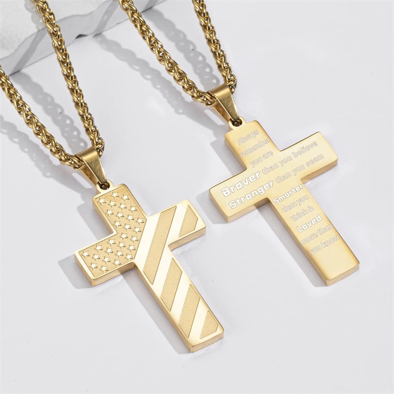 🏆Flash Sale⚡💥🎉✨Flag Cross Necklace,Best Gifts