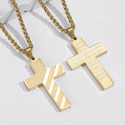 🏆Flash Sale⚡💥🎉✨Flag Cross Necklace,Best Gifts