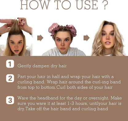 aakip™-Satin Heatless Curling Set