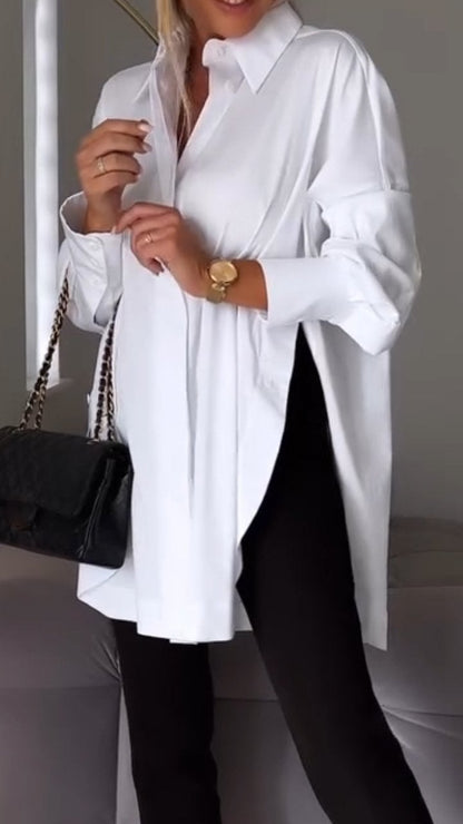 aakip™-Lapel Slit Shirt-buy 2 free shipping