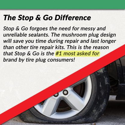 aakip™-Tubeless Tire Plugger Repair Kit on Car, Motorcycle, ATV, Jeep, Truck, & Tractor