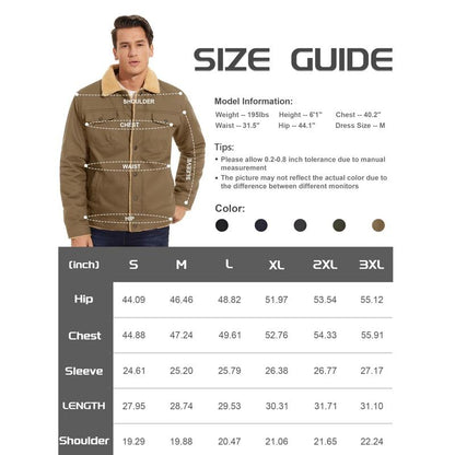 💞Men's Winter Jacket Sherpa Lined