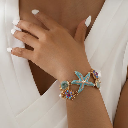 aakip™-Beach Shell Starfish Coral Necklace & Bracelet & Earrings