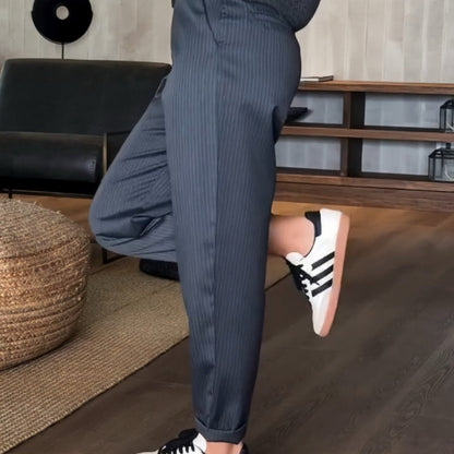 🔥Women's High Waist Casual Straight Blazer Pants🍃