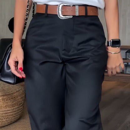 🔥Women's High Waist Casual Straight Blazer Pants🍃