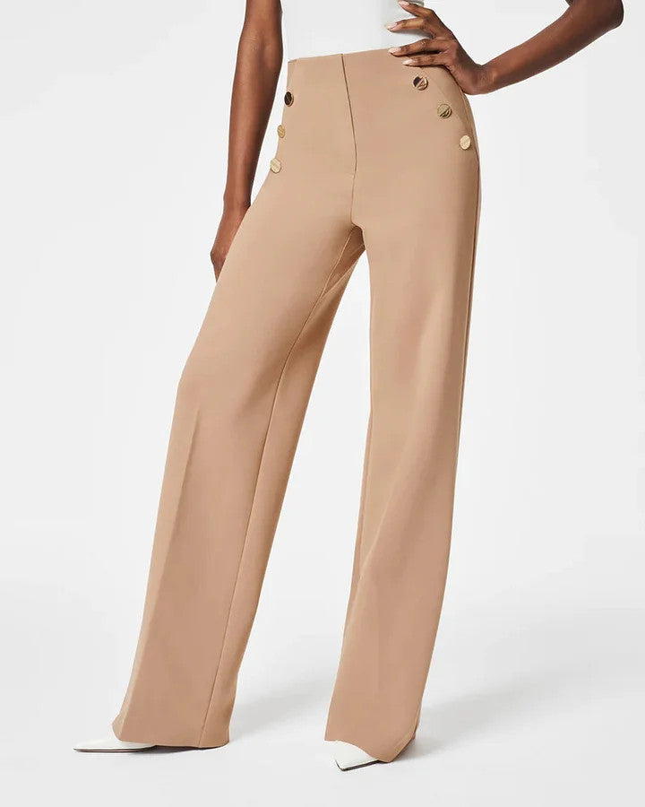 Tummy Control Button Wide Leg Pant(BUY 2 FREE SHIPPING)