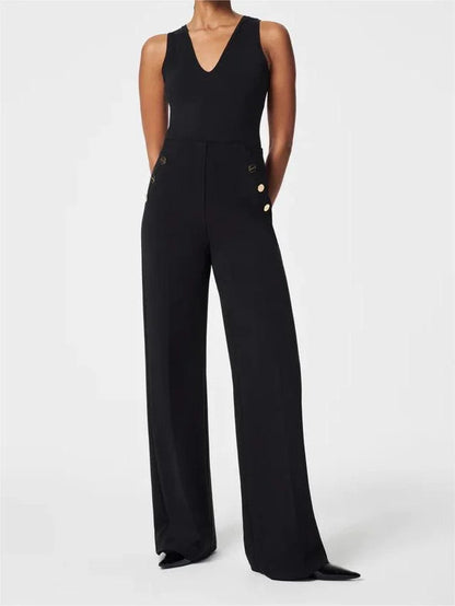 Tummy Control Button Wide Leg Pant(BUY 2 FREE SHIPPING)