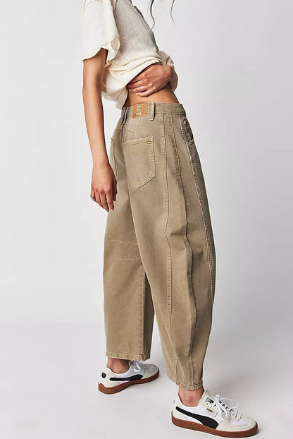aakip™-Mid-Rise Barrel Jeans (BUY 2 Free Shipping)