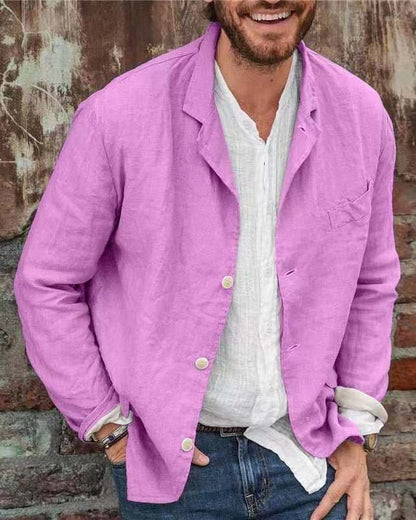 aakip™-Men's Daily Casual Loose Cotton Linen Coat-Buy 2 Free Shipping