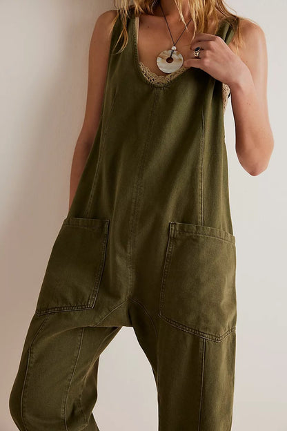 aakip™- 50% OFF🔥Denim Jumpsuit With Pockets