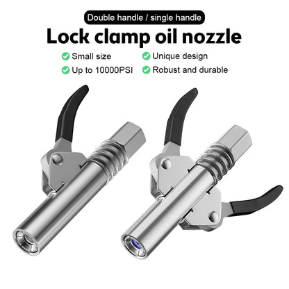 aakip™-🎁2024 New Year Hot Sale🎁Strong Lock on Grease Couplers with Spring Flex Hose