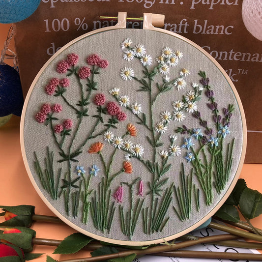 aakip™-49% OFF - Perfect Gift - 💐Embroidery  Hoop Flower Kit for Beginner