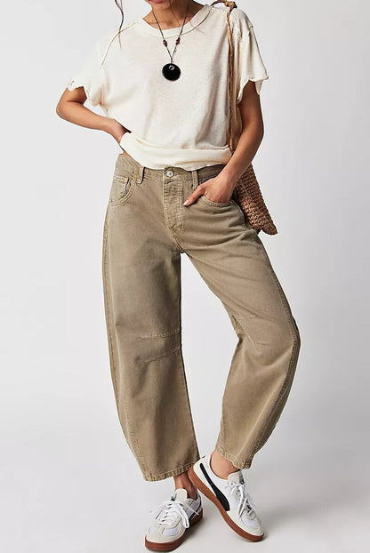 aakip™-Mid-Rise Barrel Jeans (BUY 2 Free Shipping)