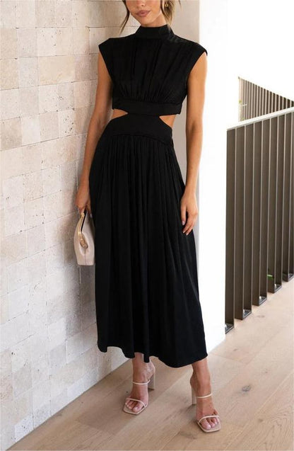 aakip™-🔥Hot Sale 49%OFF - Cutout Waist Pocketed Vacation Midi Dress