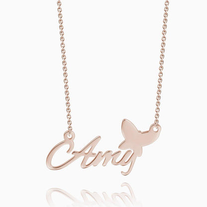 aakip™-Personalized Name Necklace With Butterfly