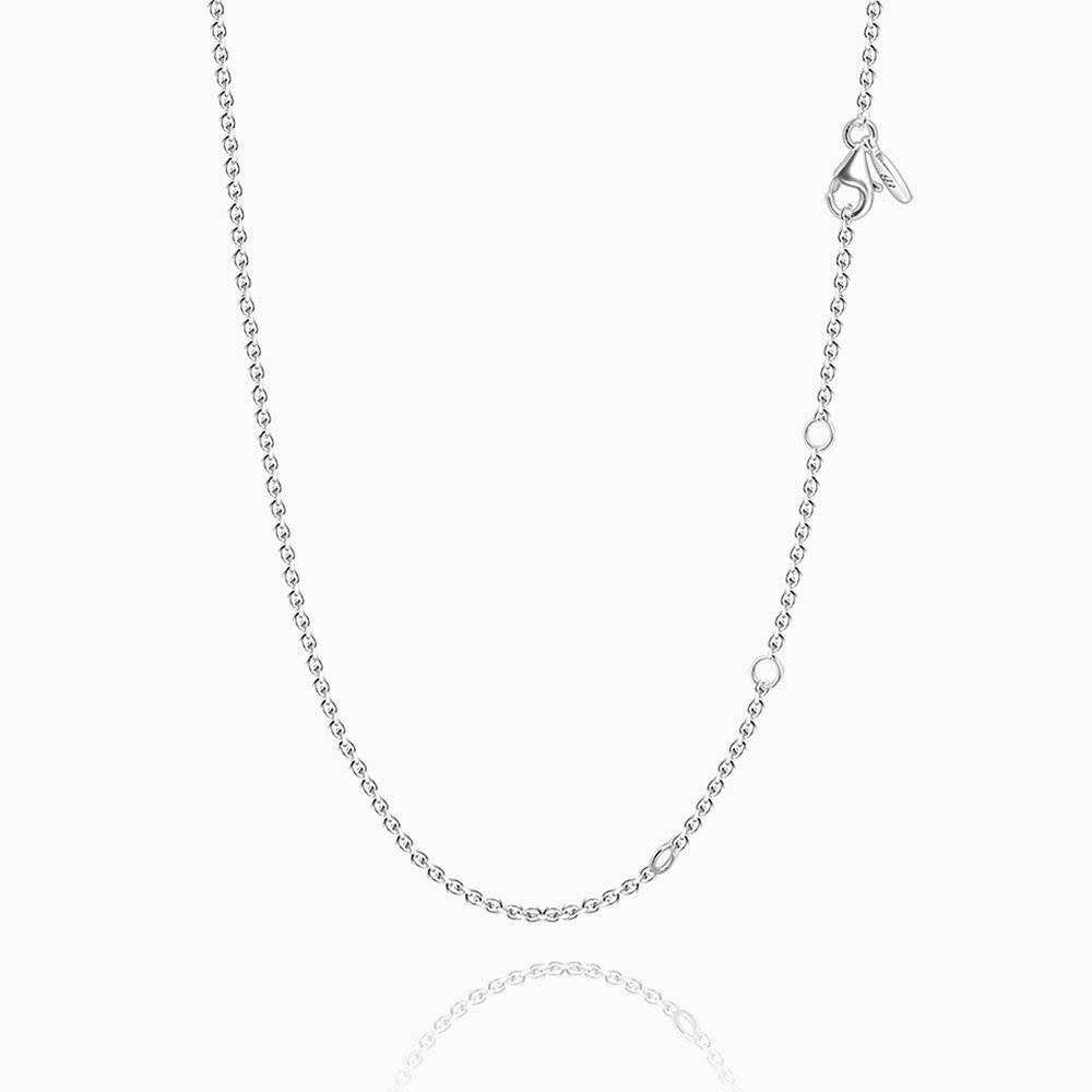 aakip™-17.7in Rolo Chain Basic Necklace Silver - Length Adjustable