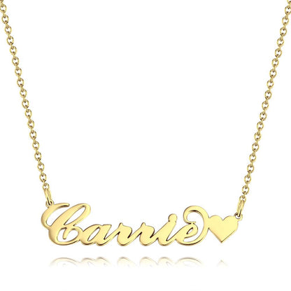 aakip™-Carrie Style Custom Name Necklace with Little Heart Unique Gift