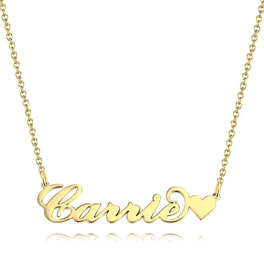 aakip™-Carrie Style Custom Name Necklace with Little Heart Unique Gift