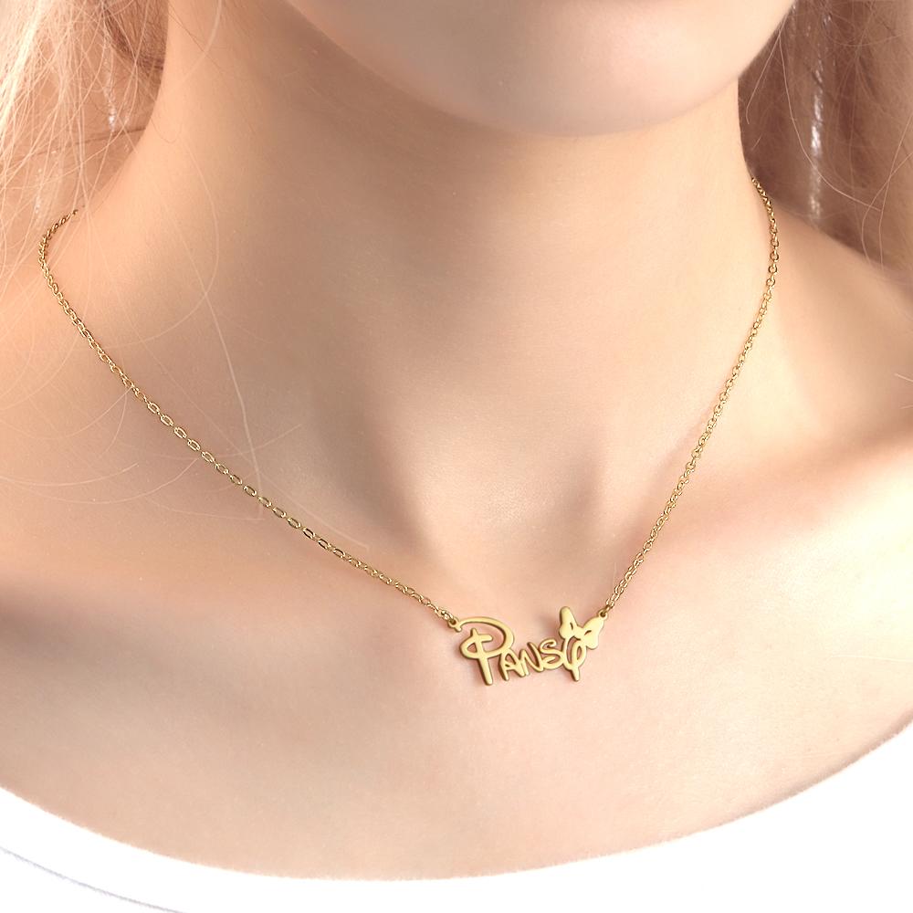 aakip™-Custom Name Necklace Personalized  Butterfly Necklace