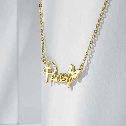 aakip™-Custom Name Necklace Personalized  Butterfly Necklace