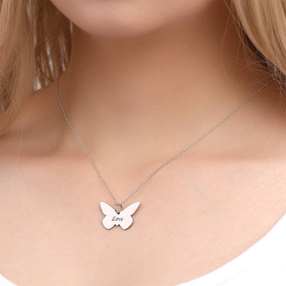 aakip™-Personalized Butterfly Engraved Necklace