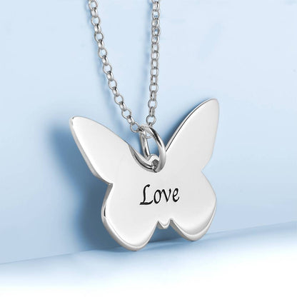 aakip™-Personalized Butterfly Engraved Necklace
