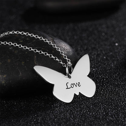 aakip™-Personalized Butterfly Engraved Necklace