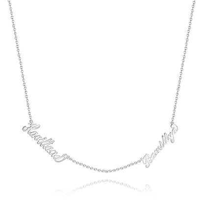 aakip™-Custom  Family Name Necklace, Two Names Gifts for Mom