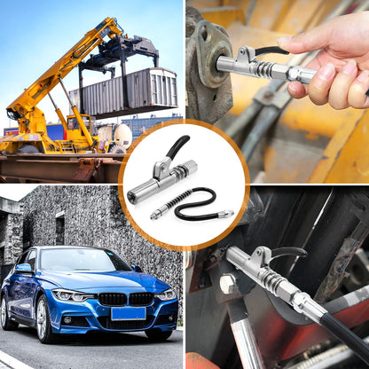 aakip™-🎁2024 New Year Hot Sale🎁Strong Lock on Grease Couplers with Spring Flex Hose