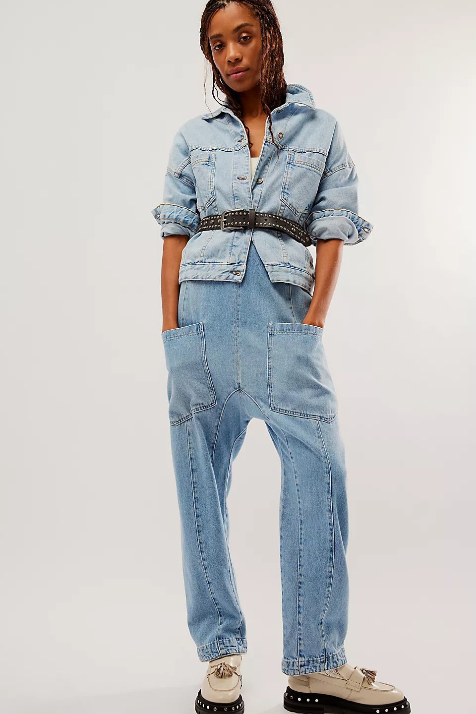 aakip™- 50% OFF🔥Denim Jumpsuit With Pockets