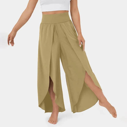 aakip™-(🔥 Promotion- SAVE 48% OFF) -High Waisted Split Wide Leg Quick Dry Casual Pants🎉