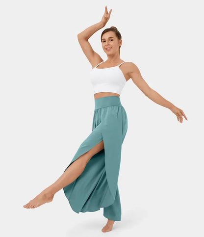 aakip™-(🔥 Promotion- SAVE 48% OFF) -High Waisted Split Wide Leg Quick Dry Casual Pants🎉