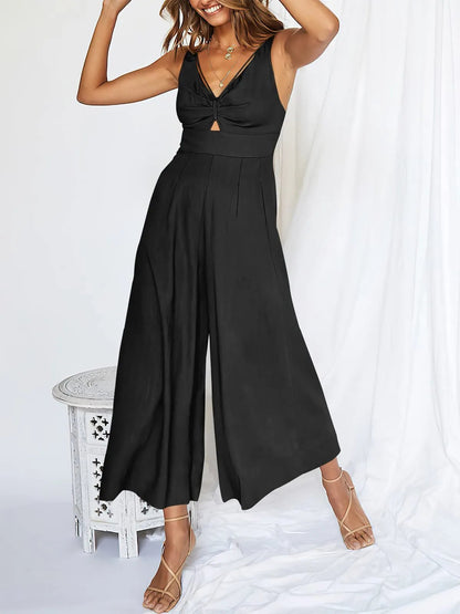 aakip™-V Neck Cutout High-Waist Jumpsuits(Buy 2 free shipping)