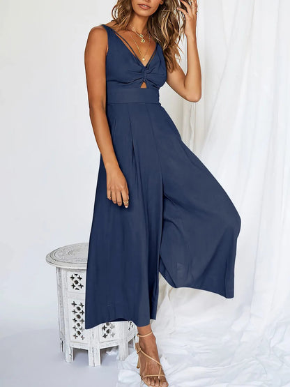 aakip™-V Neck Cutout High-Waist Jumpsuits(Buy 2 free shipping)