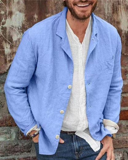 aakip™-Men's Daily Casual Loose Cotton Linen Coat-Buy 2 Free Shipping