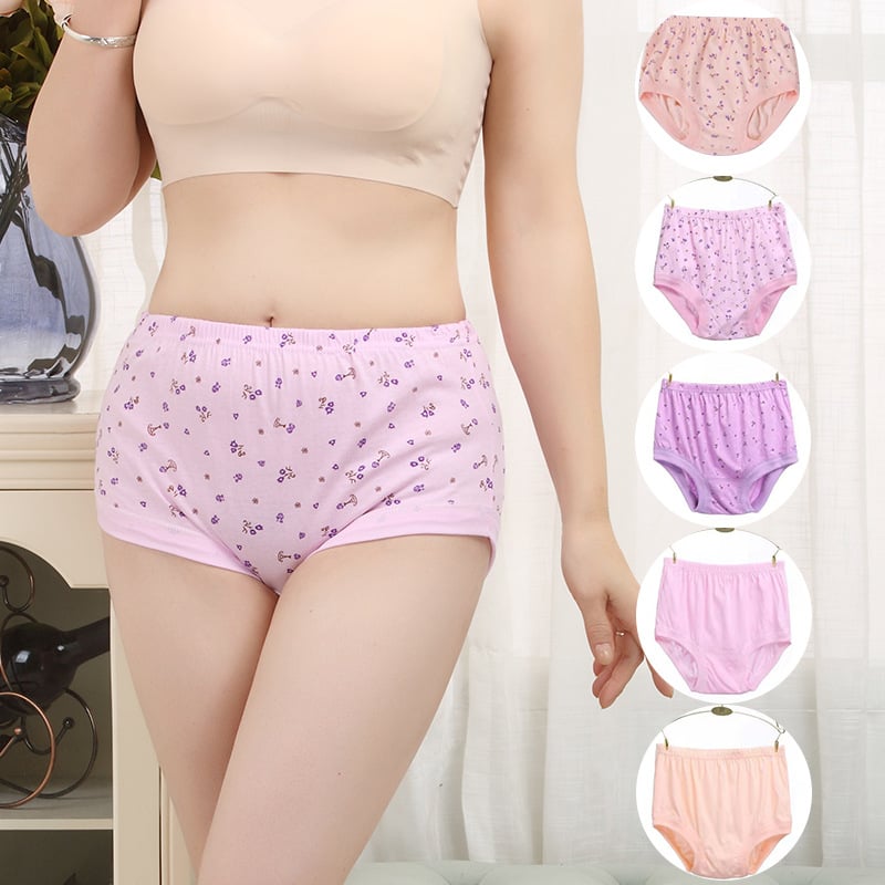 aakip™-High-Waist Ladies Cotton Panties Plus Sizes💥5pcs Only $24.98 Today🔥