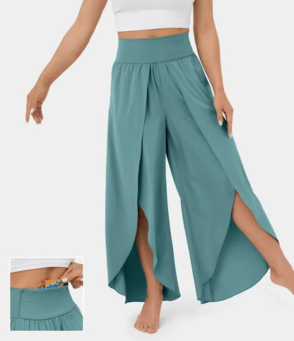 aakip™-(🔥 Promotion- SAVE 48% OFF) -High Waisted Split Wide Leg Quick Dry Casual Pants🎉